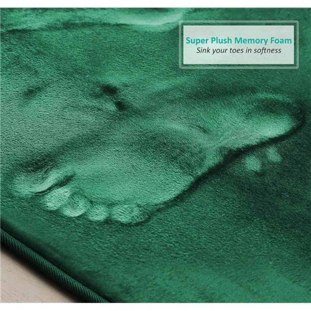 Bathroom Rugs Sets 3 Piece, Velvet Memory Foam Non-Slip, Machine Washable